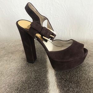 Michael Kors suede high heel sandals